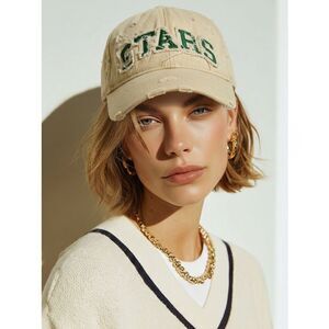 EUC Top Of The World Cream Dallas Stars Distressed Baseball Cap NHL